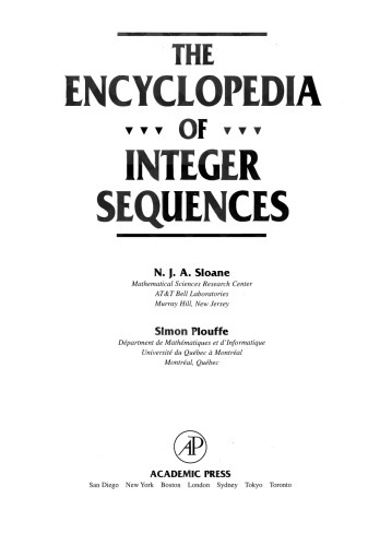 The Encyclopedia of Integer Sequences