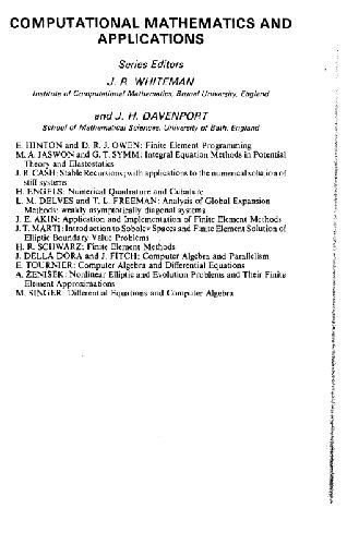 Computer algebra and differential equations