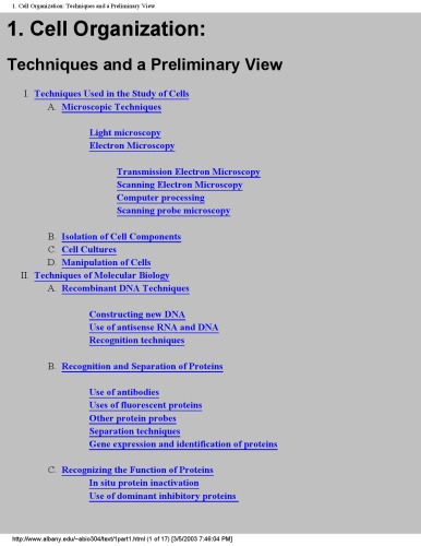 Cell physiology: molecular dynamics