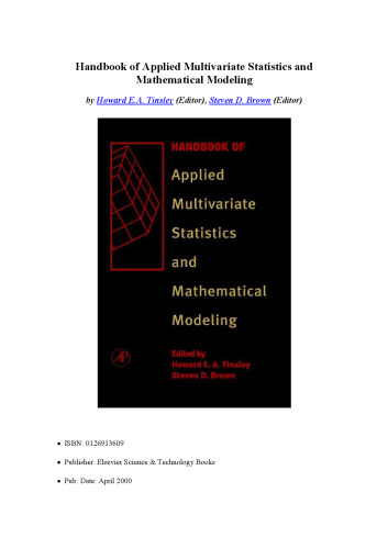 Handbook of Applied Multivariate Statistics and Mathematical Modeling