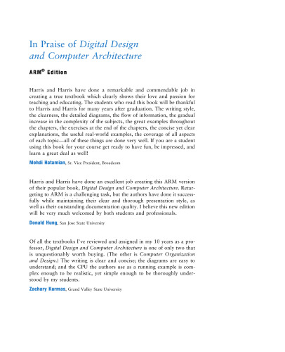 Digital Design and Computer Architecture. ARM Edition