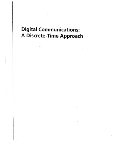 Digital Communications: A Discrete-Time Approach