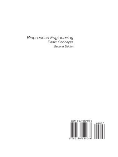 Bioprocess Engineering: Basic Concepts