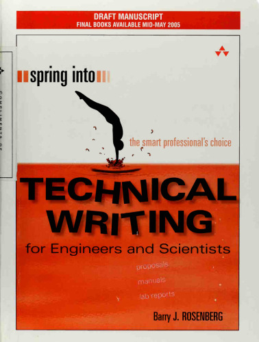 Spring into Technical Writing for Engineers and Scientists