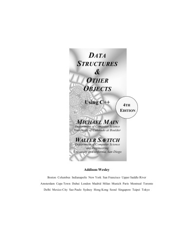 Data Structures and Other Objects Using C++ (4th Edition)