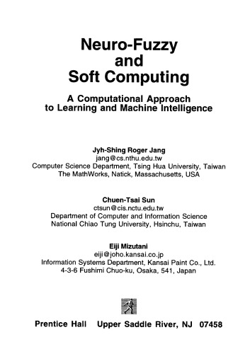 Neuro-Fuzzy and Soft Computing: A Computational Approach to Learning and Machine Intelligence