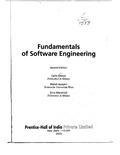 Fundamentals of Software Engineering