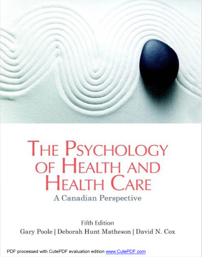 The Psychology of Health and Health Care: A Canadian Perspective (5th Edition)