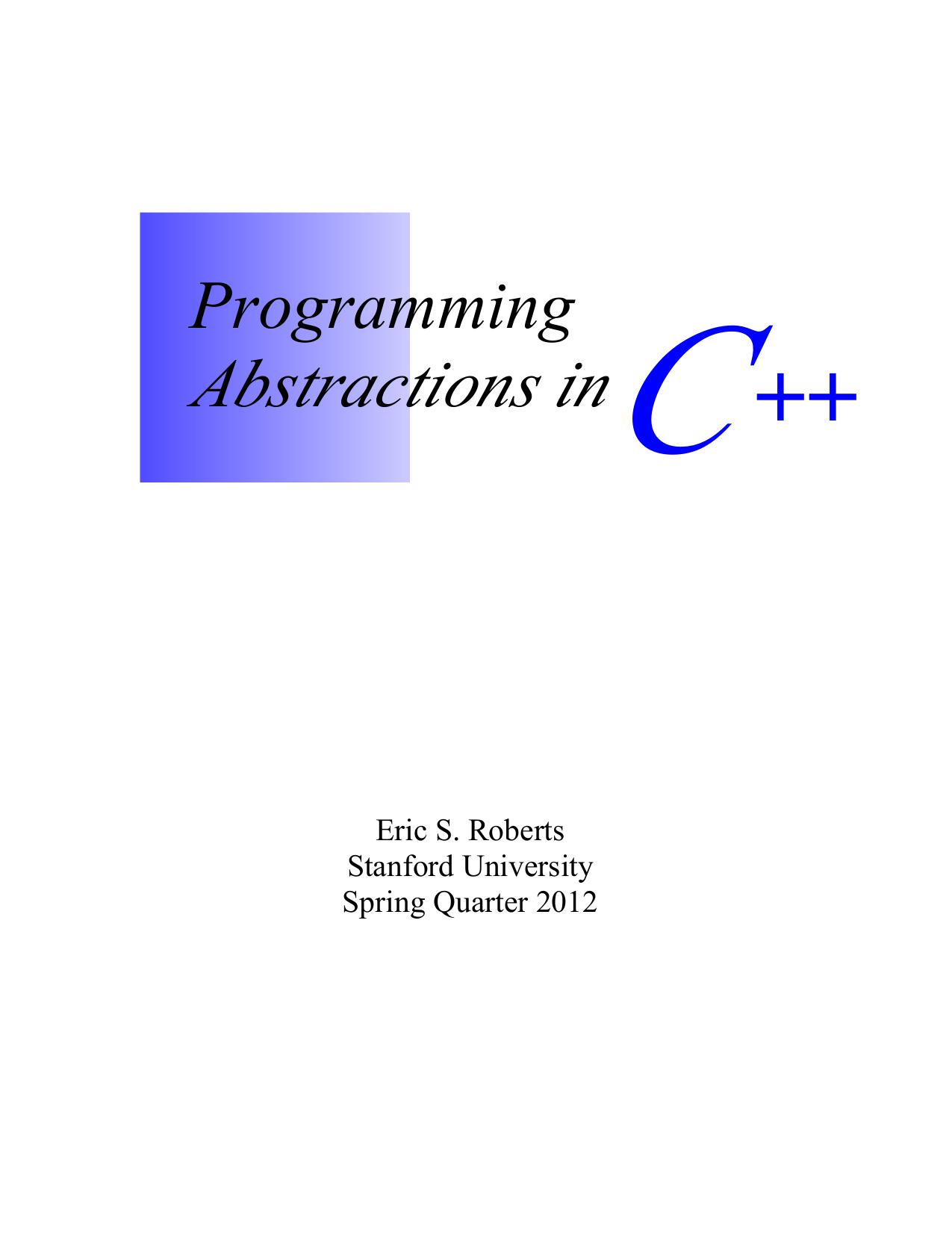 Programming Abstraction in C++