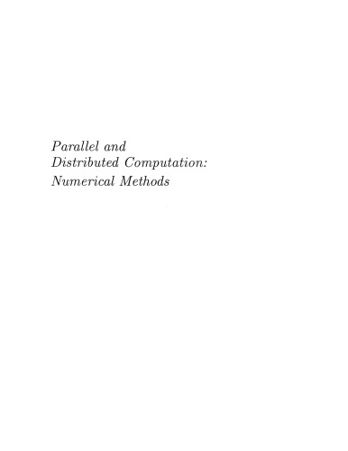 Parallel and distributed computation: numerical methods