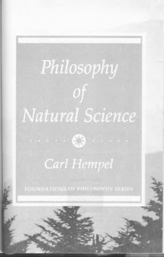 Philosophy of Natural Science (Foundations of Philosophy Series)
