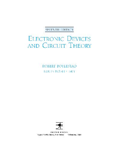 Electronic Devices and Circuit Theory