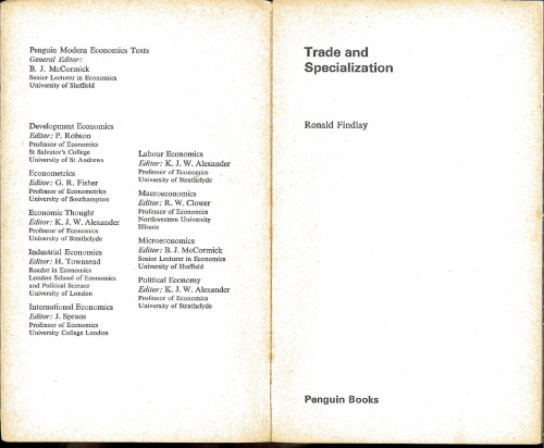 Trade and specialization