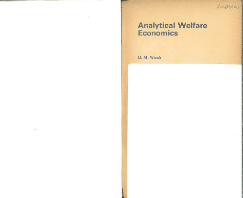 Analytical Welfare Economics