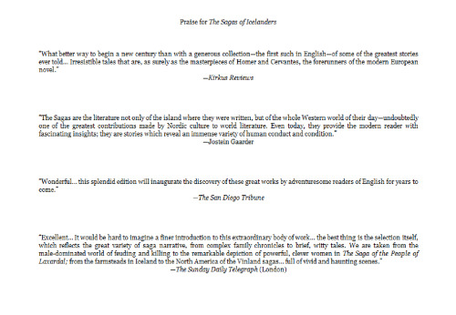 The Sagas of Icelanders: A Selection