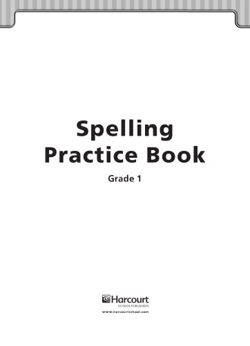 Storytown Spelling Practice Book Grade 1