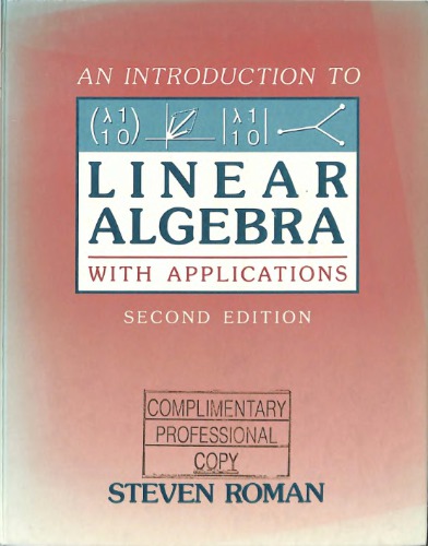 Introduction to Linear Algebra With Applications