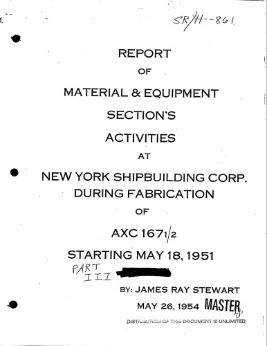 Savannah River [AXC Reactor Assy] - Rpt Part III