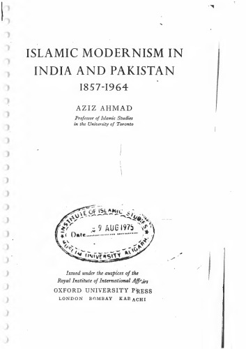 Islamic Modernism in India and Pakistan, 1857-1964