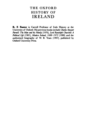 The Oxford History of Ireland