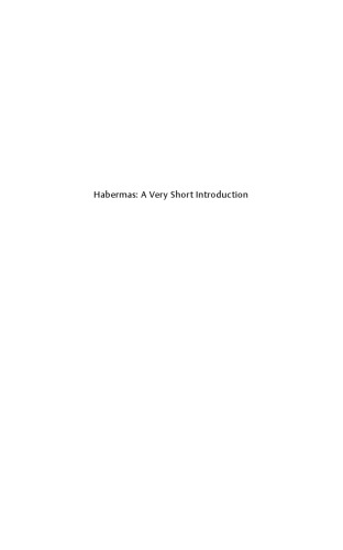 Habermas: A Very Short Introduction