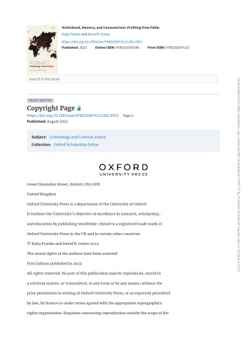 Victimhood, Memory, and Consumerism: Profiting from Pablo