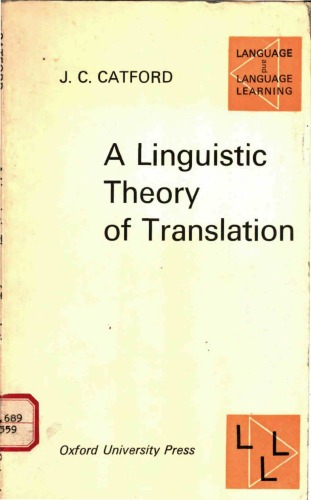 A Linguistic Theory of Translation