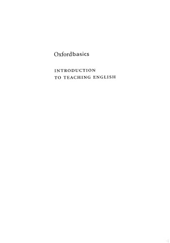 Oxford Basics: Introduction to Teaching English