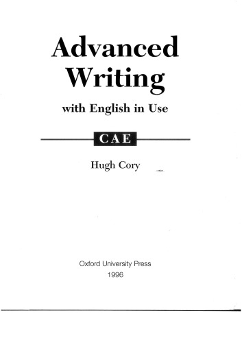 Advanced Writing and English in Use for CAE