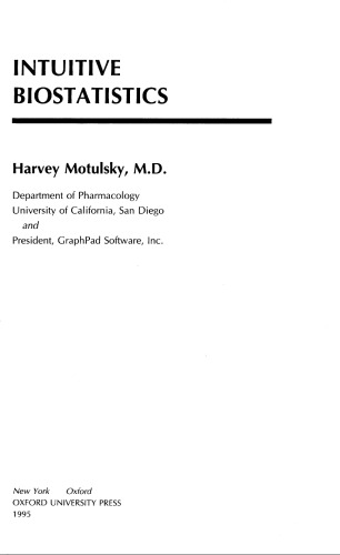 Intuitive Biostatistics