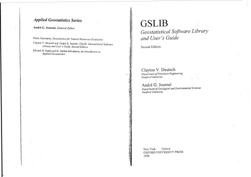 GSLIB: Geostatistical Software Library and User's Guide ()