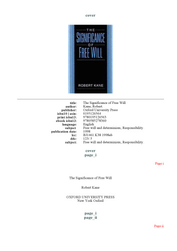 The Significance of Free Will