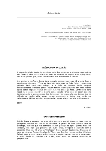 Quincas Borba (Portuguese Edition)