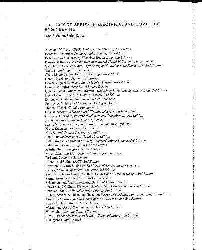 Microelectronic Circuits