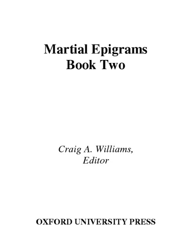 Martial's Epigrams Book Two