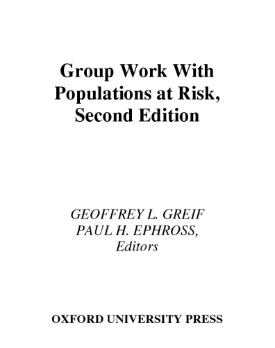 Group Work with Populations at Risk