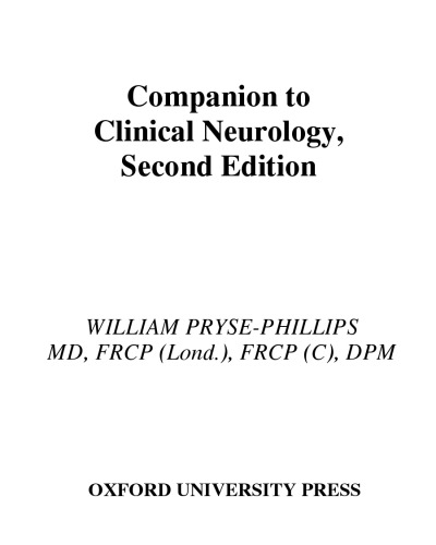 Companion to Clinical Neurology