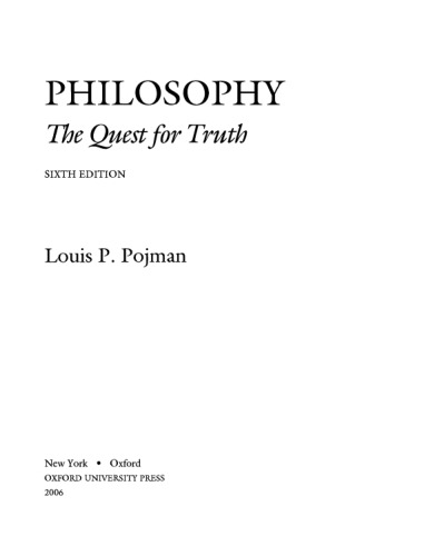 Philosophy: The Quest for Truth