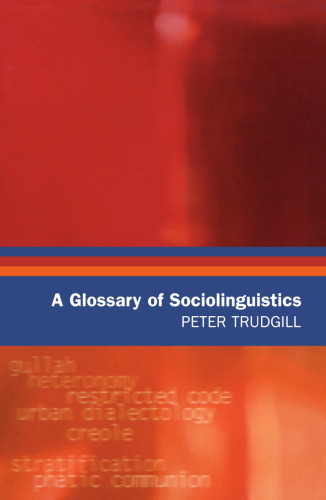 A Glossary of Sociolinguistics