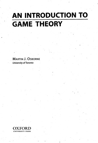 An Introduction to Game Theory