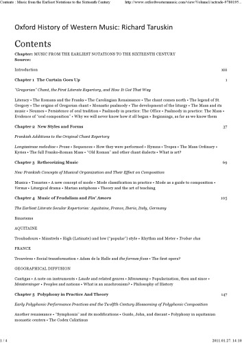 Music from the Earliest Notations to the Sixteenth Century