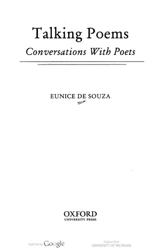 Talking Poems: Conversations with Poets