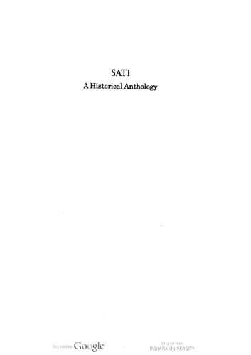 SATI: A Historical Anthology