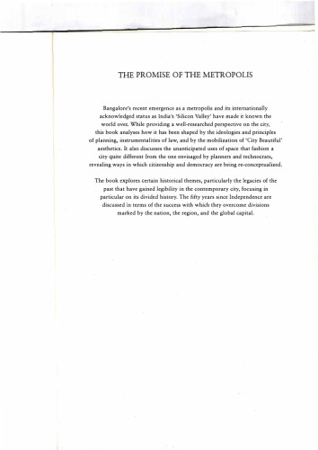 The Promise Of Metropolis (Oip)