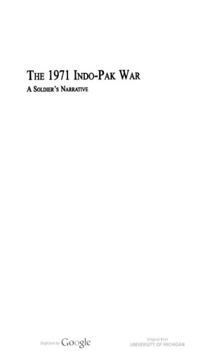 Through the 1971 Crisis: An Eyewitness Account by a Soldier