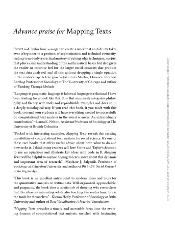 Mapping Texts: Computational Text Analysis for the Social Sciences