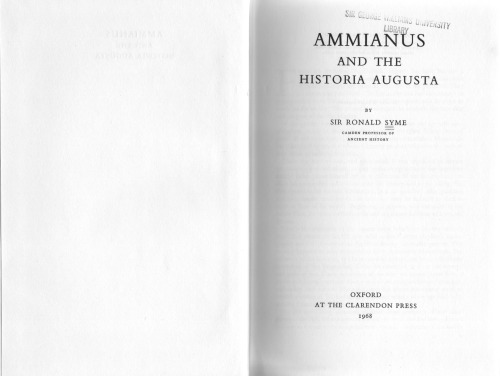 Ammianus and the Historia Augusta