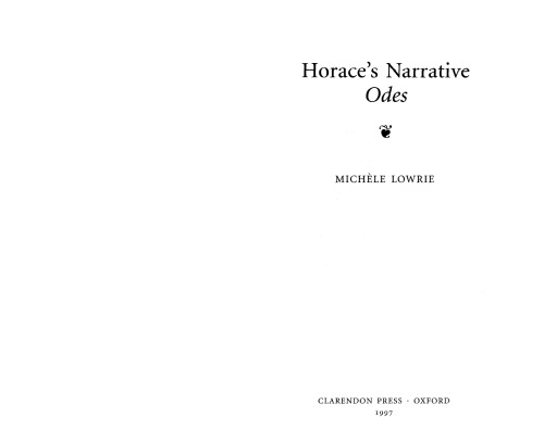 Horace's Narrative Odes