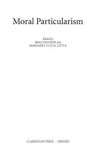 Moral Particularism