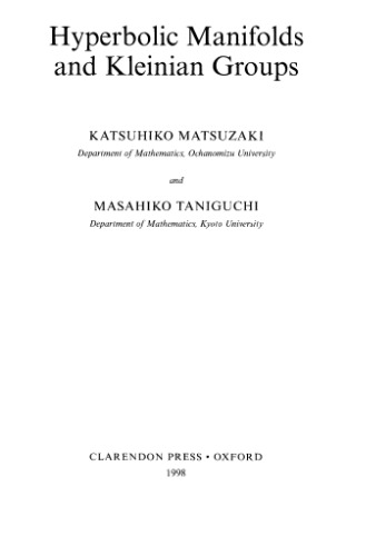 Hyperbolic manifolds and Kleinian groups
